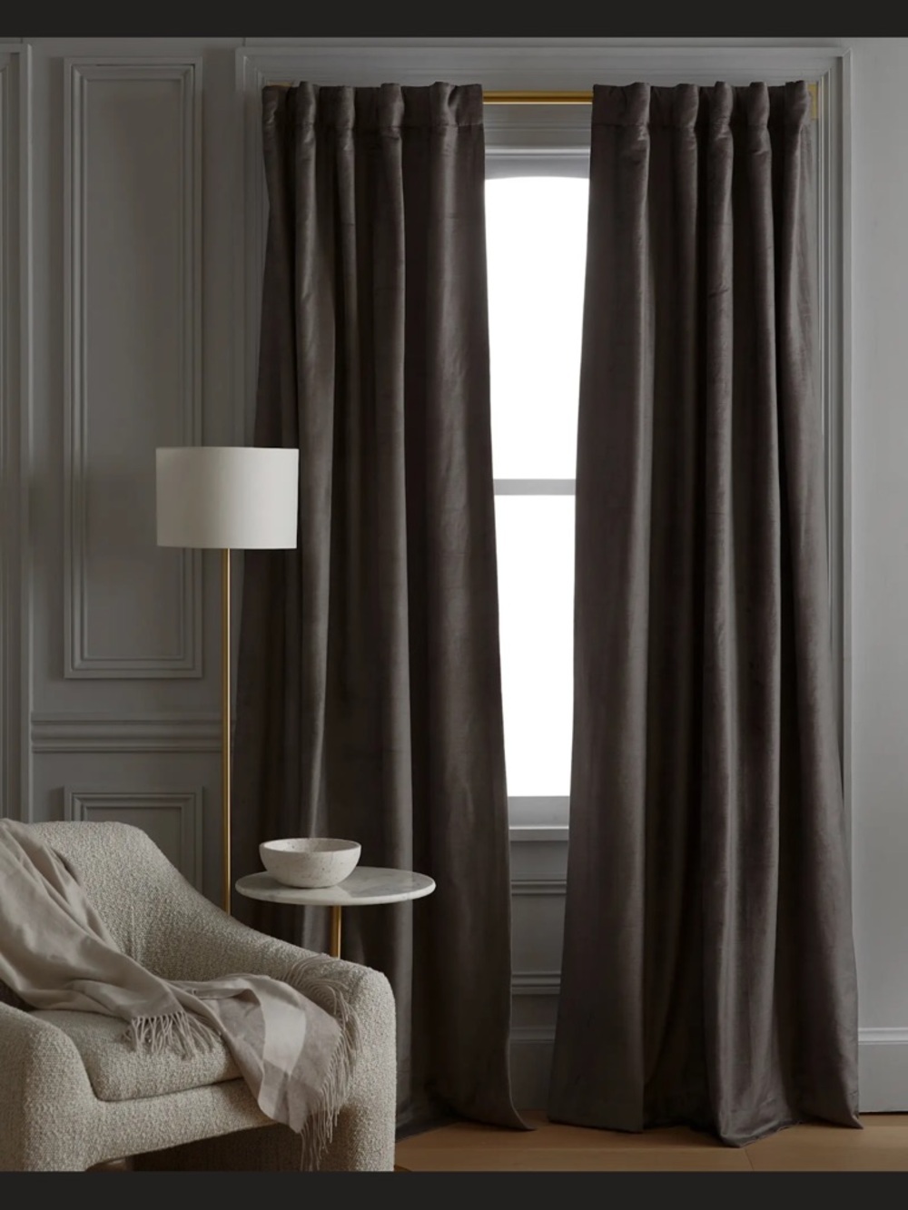 Quince Luster Velvet Blackout Curtain